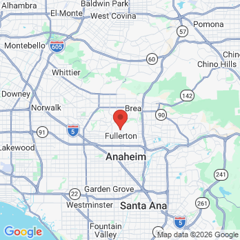 Map to Flossophie Dental + Ortho office in Fullerton, CA