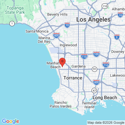 Map to Dental Esthetics office in Manhattan Beach, CA