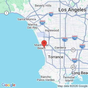 Map to Dental Suite of Manhattan Beach office in Manhattan Beach, CA