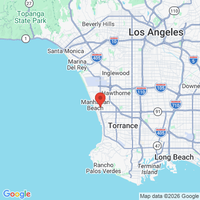 Map to Dental Suite of Manhattan Beach office in Manhattan Beach, CA