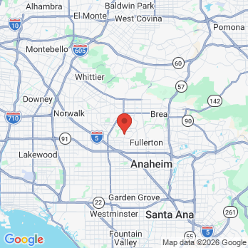 Map to Primary Office office in Fullerton, CA