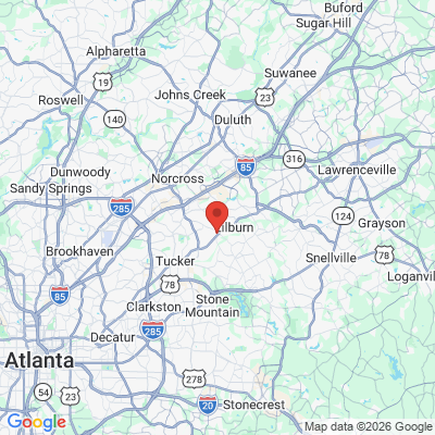 Map to  office in Lilburn, GA