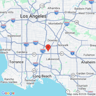Map to Kais Chebbi’s DDS inc office in Paramount, CA