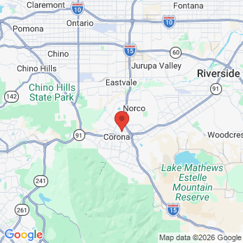 Map to Corona Smile Shoppe office in Corona, CA