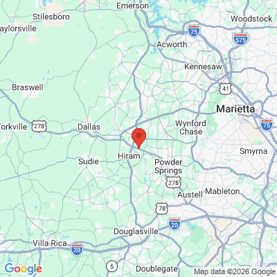 Map to  office in Hiram, GA