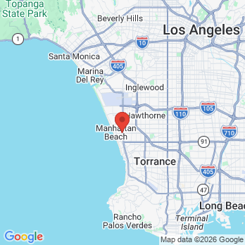Map to Manhattan Dental Care Studio  office in Manhattan Beach, CA
