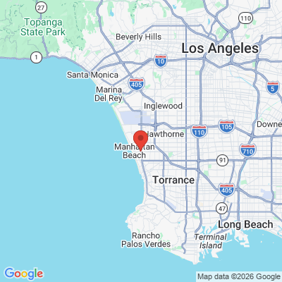 Map to Manhattan Dental Care office in Manhattan Beach, CA