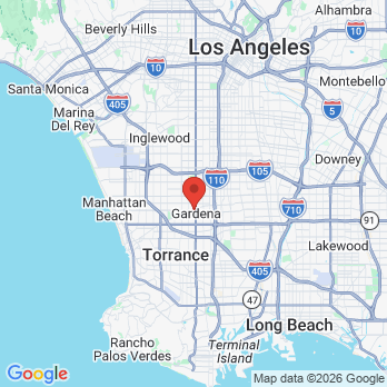 Map to Gardena Dental care office in Gardena, CA