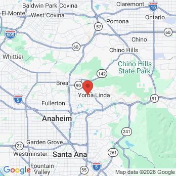 Map to Mission Dental  office in Yorba Linda, CA