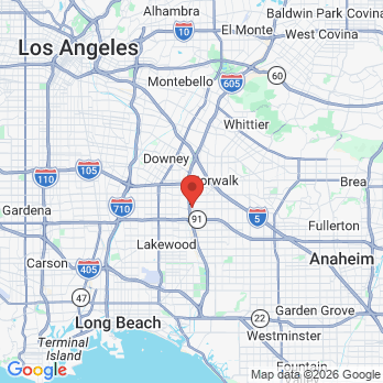 Map to Alondra Dental Care office in Norwalk, CA