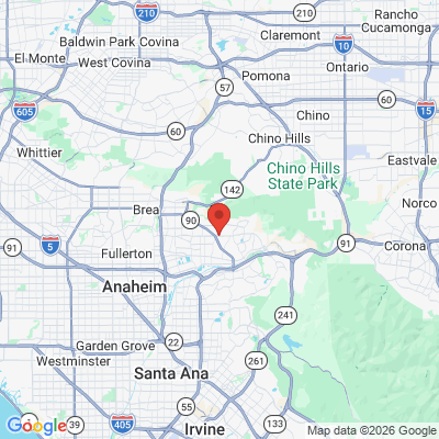 Map to  office in Yorba Linda, CA