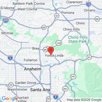 Map to Capstone Dental Care office in Yorba Linda, CA