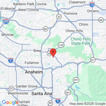 Map to Blessed Smile Dentistry of Yorba Linda office in Yorba Linda, CA