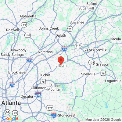 Map to  office in Lilburn, GA