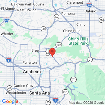 Map to Diamond Dentistry office in Yorba Linda, CA