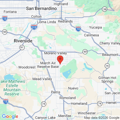 Map to Dr. Vimal Patel, DDS office in Moreno Valley, CA
