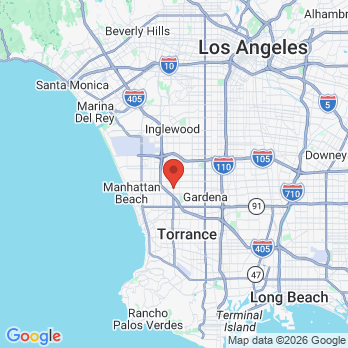 Map to Lawndale Dental Group office in Lawndale, CA