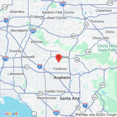 Map to  office in Fullerton, CA