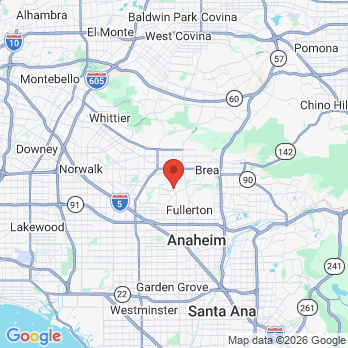 Map to Yon Dental Group office in Fullerton, CA