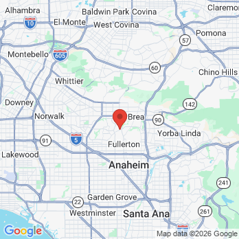 Map to Thien P. Nguyen, DDS, Inc office in Fullerton, CA