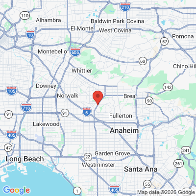 Map to Gold Coast Dental Buena Park office in Buena Park, CA