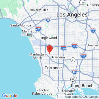 Map to SBCHC Dental Clinic office in Lawndale, CA