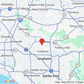 Map to Primary Office office in Fullerton, CA