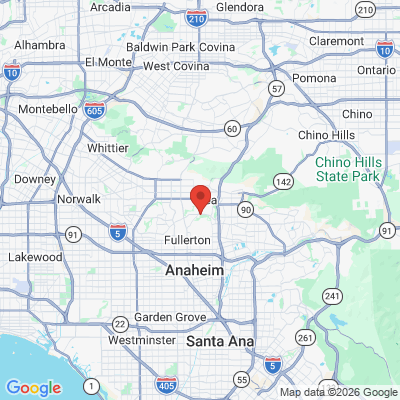 Map to  office in Fullerton, CA