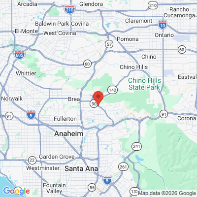 Map to Imperial Smile Dentistry office in Yorba Linda, CA