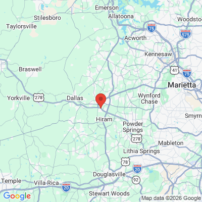 Map to  office in Hiram, GA