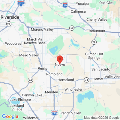 Map to  office in Nuevo, CA