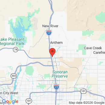 Map to Tramonto Dental Group and Orthodontics office in Phoenix, AZ