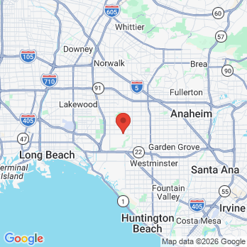 Map to Hugh Ngo DMD, Inc. office in Los Alamitos, CA
