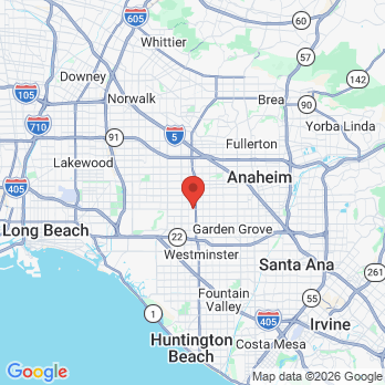 Map to Smile Family Dental office in Stanton, CA