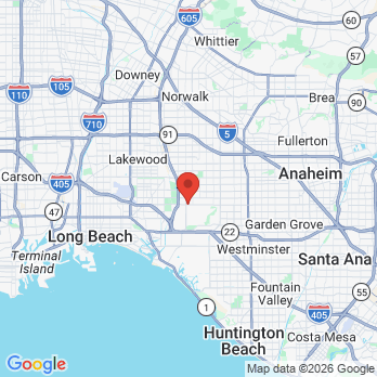 Map to Beachwood Dental office in Los Alamitos, CA