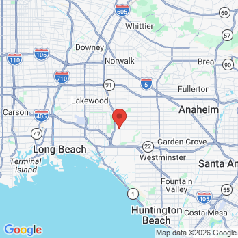 Map to Chestnut Dental office in Los Alamitos, CA