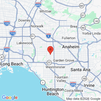 Map to Stanton Dental Care office in Stanton, CA