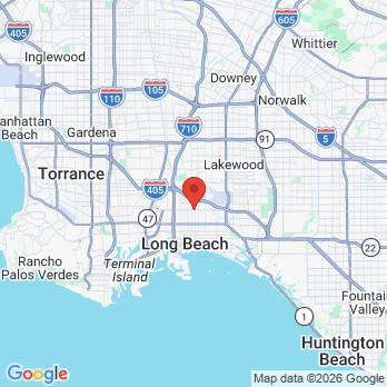 Map to A + Dentistry For Kids office in Long Beach, CA