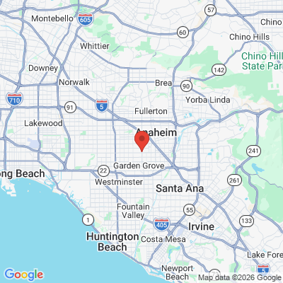 Map to Anaheim Smile Center office in Anaheim, CA