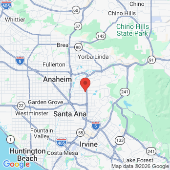 Map to Smile Doctors office in Orange, CA