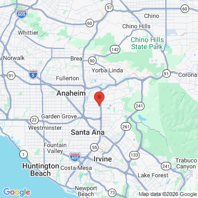 Map to Smile Doctors office in Orange, CA