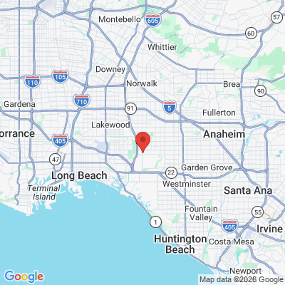 Map to Deeble Corey DDS office in Los Alamitos, CA