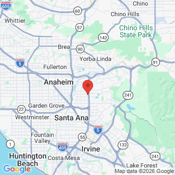 Map to YC Dental office in Orange, CA