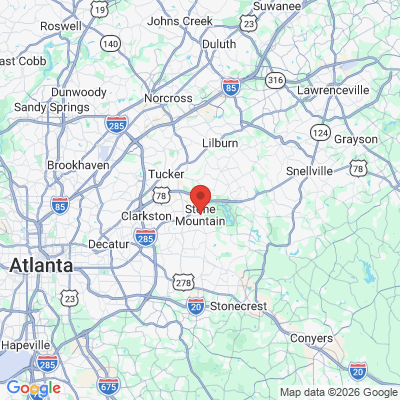 Map to  office in Stone Mountain, GA