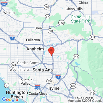 Map to Gene A. Campana DDS office in Orange, CA