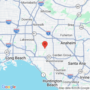 Map to Premier Smiles Dentistry  office in Cypress, CA