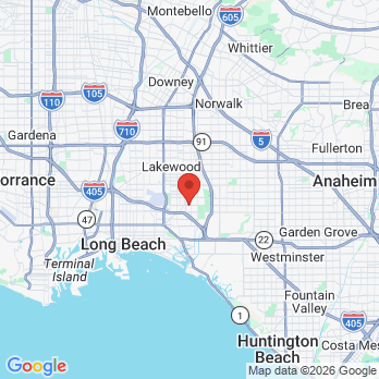 Map to Gage Endodontics office in Long Beach, CA