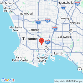 Map to Carson Dental office in Carson, CA