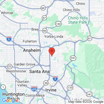 Map to Orange Grove Family Dentistry office in Orange, CA