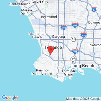 Map to Miller Family Dental office in Torrance, CA